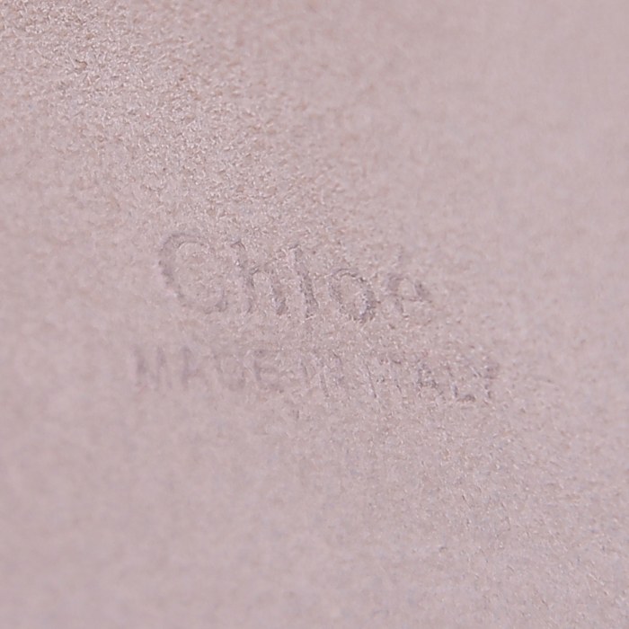 Bolso bandolera Chloé Faye en cuero azul y ante azul - Detail D3