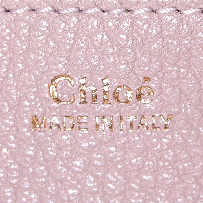 Sac bandoulière Chloé Drew en cuir grainé beige - Detail D3