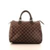 Louis Vuitton Speedy 30 handbag in ebene damier canvas and brown leather - 360 thumbnail