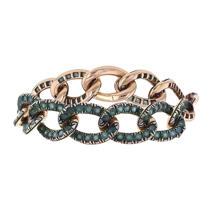 Pomellato Catene bracelet in pink gold and semi-precious stones - 00pp