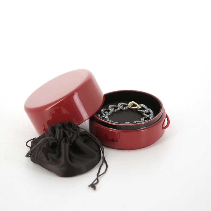 Brazalete Pomellato Catene en oro rosa y topacios azules - Detail D2