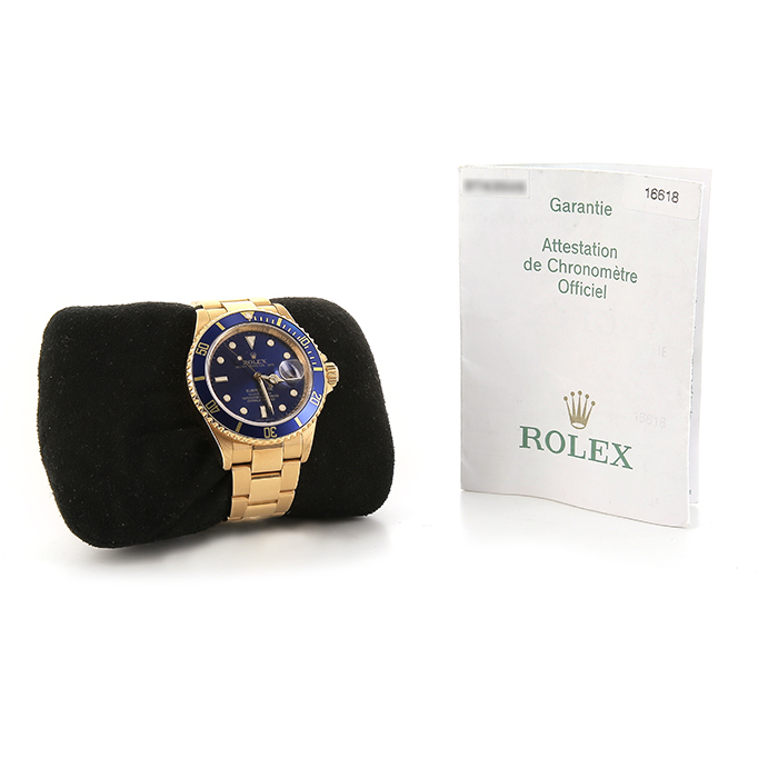 Rolex Submariner Date watch in yellow gold Ref:  116618 Ref:  166618 Circa  2006 - Detail D2
