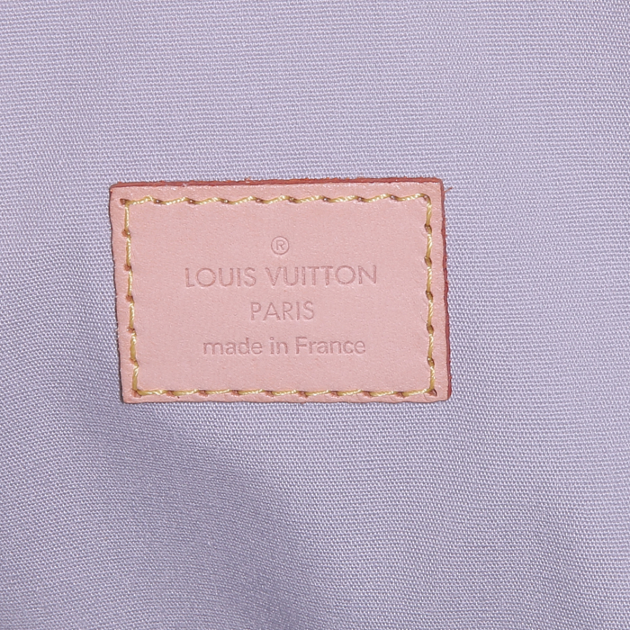 Shopping bag Louis Vuitton Brentwood modello grande in pelle monogram con stampa beige verniciato e pelle naturale - Detail D3