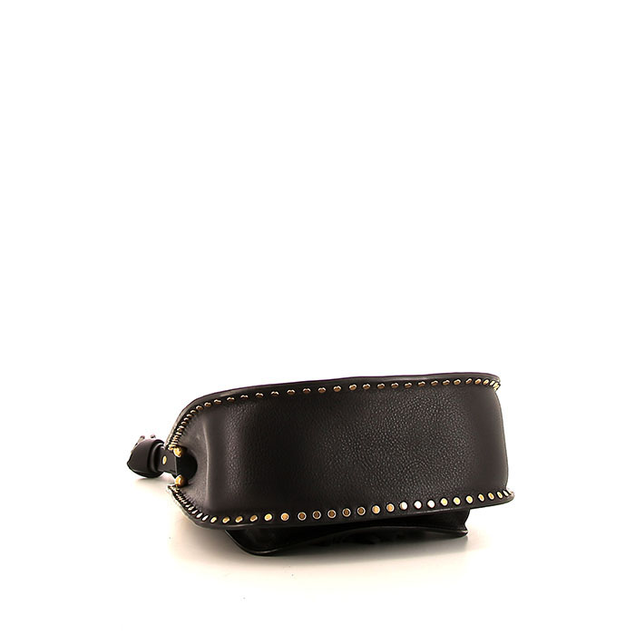 Bolso bandolera Chloé Hudson en ante azul oscuro - Detail D4