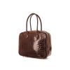 Hermes Plume handbag in brown porosus crocodile - 00pp thumbnail