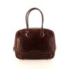 Hermes Plume handbag in brown porosus crocodile - 360 thumbnail