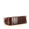 Hermes Plume handbag in brown porosus crocodile - Detail D4 thumbnail