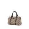 Gucci Boston handbag in grey-beige monogram canvas and brown - 00pp thumbnail