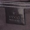 Bolso de mano Gucci Boston en lona Monogram beige gris y cuero esmaltado marrón - Detail D3 thumbnail