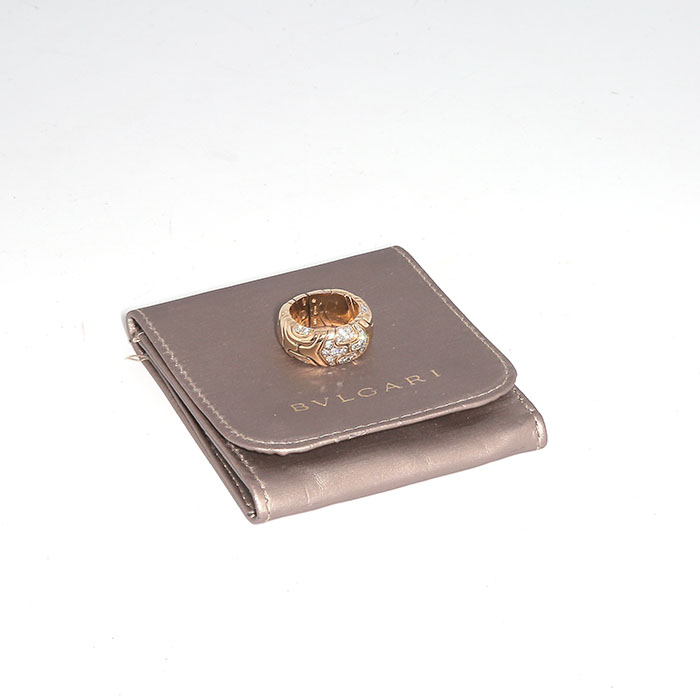 Sortija abierta Bulgari Alveare en oro amarillo y diamantes - Detail D2