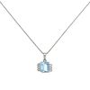 Vintage necklace in white gold,  aquamarine and diamonds - 00pp thumbnail