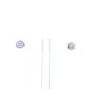 Orecchini a bottone Atelier Collector Square in oro bianco e diamanti - 360 thumbnail