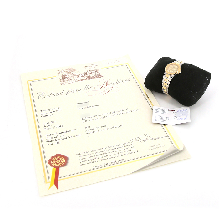 Montre Patek Philippe Nautilus en or et acier Ref :  4700 Vers  1981