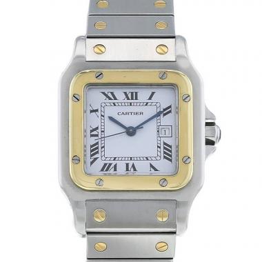 Reloj Cartier Santos de oro y acero Ref :  2961 Circa  1990