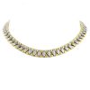 Articulated Mauboussin Arlequin 1980's necklace in yellow gold and stainless steel - 00pp thumbnail