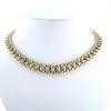 Articulated Mauboussin Arlequin 1980's necklace in yellow gold and stainless steel - 360 thumbnail
