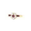 Mauboussin 1980's ring in yellow gold,  diamonds and ruby - 00pp thumbnail