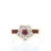 Mauboussin 1980's ring in yellow gold,  diamonds and ruby - 360 thumbnail