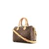 Borsa a tracolla Louis Vuitton Speedy 25 cm in tela monogram marrone e pelle naturale - 00pp thumbnail