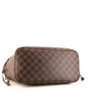 Louis Vuitton Neverfull medium model shopping bag in ebene damier canvas and brown leather - Detail D4 thumbnail