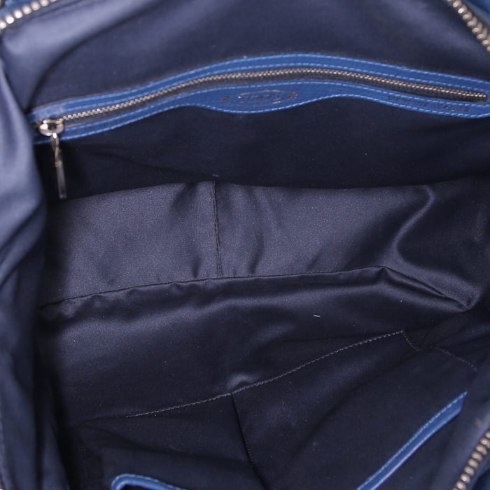 Sac à main Tod's D-Styling en cuir bleu - Detail D3