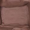 Bolso de mano Burberry Dinton en lona Haymarket beige y cuero marrón - Detail D4 thumbnail
