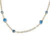 Pomellato Capri small model necklace in yellow gold,  turquoises and rock crystal - 00pp thumbnail