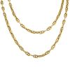 Hermes Chaine d'Ancre small model 1970's long necklace in yellow gold - 00pp thumbnail