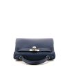 Bolso de mano Hermès  Kelly 28 cm en becerro Evercolor azul de Malta - 360 Front thumbnail