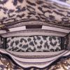 Dior Lady Dior medium model handbag in brown and beige canvas - Detail D3 thumbnail