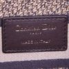 Dior Lady Dior medium model handbag in brown and beige canvas - Detail D4 thumbnail