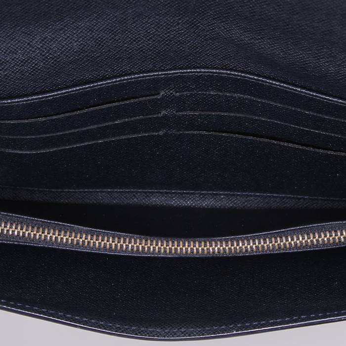 Portefeuille Louis Vuitton en toile monogram Idylle bleue et cuir bleu - Detail D2