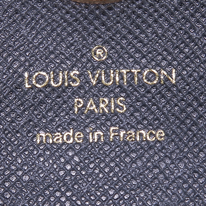 Portefeuille Louis Vuitton en toile monogram Idylle bleue et cuir bleu - Detail D3