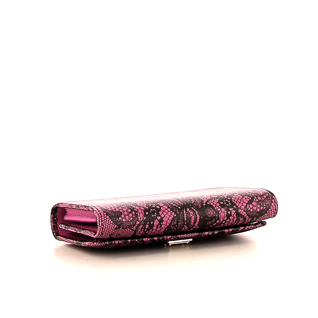 Sac bandoulière Dolce & Gabbana Sicily en cuir grainé rose - Detail D5