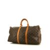 Sac de voyage Louis Vuitton Keepall 45 en toile monogram marron et cuir naturel - 00pp thumbnail