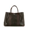 Hermes Garden shopping bag in brown canvas and brown Negonda calfskin - 360 thumbnail