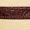 Hermes Garden shopping bag in brown canvas and brown Negonda calfskin - Detail D3 thumbnail