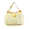 Louis Vuitton Galliera large model handbag in azur damier canvas and natural leather - 360 thumbnail