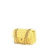 Sac bandoulière Chanel 2.55 mini en tweed jaune et blanc - 00pp thumbnail