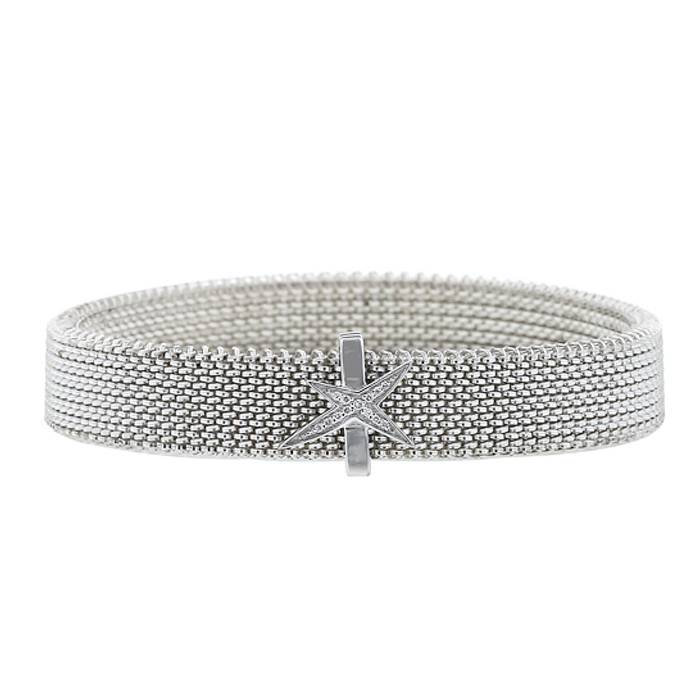 Bague MAUBOUSSIN 'Toi Non Plus' - Or Blanc 18 Carats Et Acier - Taille 56 - 8,10 G - Occasion