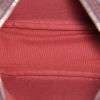 Louis Vuitton Pochette accessoires mini pouch in brown damier canvas and brown leather - Detail D2 thumbnail