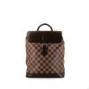 Louis Vuitton Soho backpack in ebene damier canvas and brown leather - 360 thumbnail
