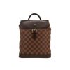 Louis Vuitton Soho backpack in ebene damier canvas and brown leather - 360 thumbnail