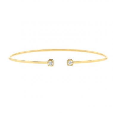 Bracelet Dinh Van Cube en or jaune et diamants