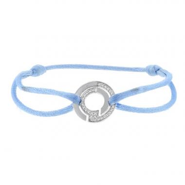 Dinh Van Seventies bracelet in white gold and diamonds