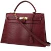 Hermès  Kelly 32 cm handbag  in red H lizzard - 00pp thumbnail