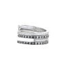 Mobile Dinh Van Duo Spirale ring in white gold, diamonds and black diamonds - 00pp thumbnail
