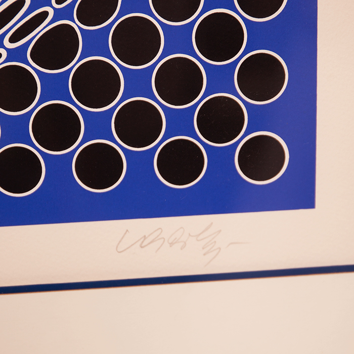 Victor Vasarely, "Vega", lithographie en couleurs sur papier, signée, numérotée et encadrée, des années 1970 - Detail D1