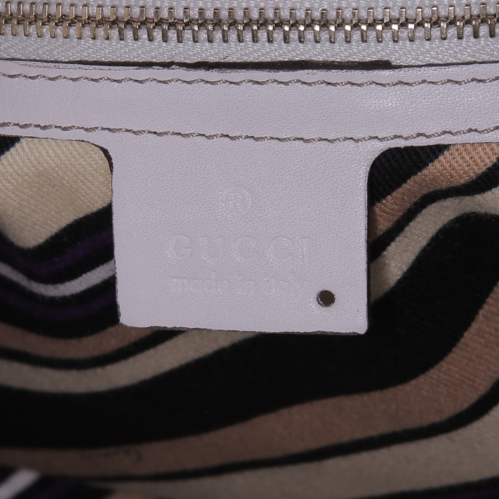 Bolso de mano Gucci Gucci Vintage en cuero blanco - Detail D3