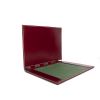 Hermès, desk writing pad, in red box calfskin leather, white saddle stitching, signed, from the 1950's - Detail D2 thumbnail